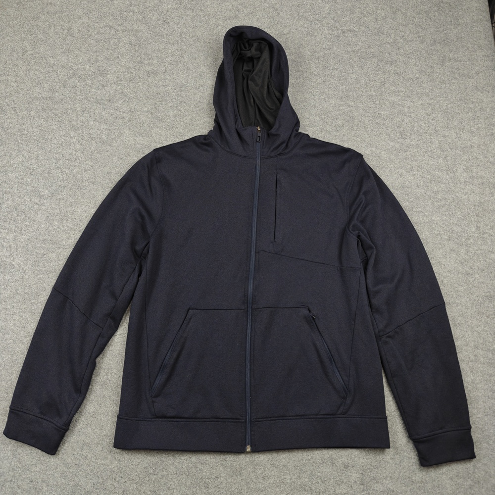 Lululemon Hoodie Mens Large Blue Full Zip Hooded Lightweight Stretch Fleece